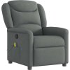Masážní polohovací křeslo textil [4015607] (Barva Tmavě šedá)