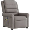Masážní polohovací křeslo textil [4015647] (Barva Tmavě šedá)