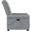 Masážní polohovací křeslo textil [4015647] (Barva Tmavě šedá)