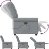 Masážní polohovací křeslo textil [4015647] (Barva Tmavě šedá)