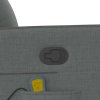 Masážní polohovací křeslo textil [4104833] (Barva Tmavě šedá)