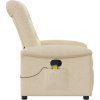 Masážní polohovací křeslo textil [4015634] (Barva Krémová)