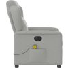 Elektrické masážní polohovací křeslo textil [3303124] (Barva Světle šedá)