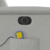 Elektrické masážní polohovací křeslo textil [3303124] (Barva Světle šedá)