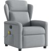 Elektrické masážní polohovací křeslo textil [3303124] (Barva Světle šedá)