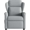 Elektrické masážní polohovací křeslo textil [3303124] (Barva Světle šedá)