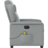 Elektrické masážní polohovací křeslo textil [3303124] (Barva Světle šedá)