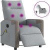 Elektrické masážní polohovací křeslo textil [3324085] (Barva Světle šedá)