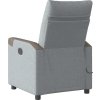 Elektrické masážní polohovací křeslo textil [3324085] (Barva Světle šedá)