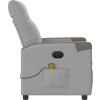 Elektrické masážní polohovací křeslo textil [3324085] (Barva Světle šedá)