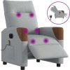 Elektrické masážní polohovací křeslo textil [3323997] (Barva Obláčkově šedá)