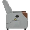 Elektrické masážní polohovací křeslo textil [3323997] (Barva Obláčkově šedá)