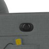 Elektrické masážní polohovací křeslo textil [3324046] (Barva Tmavě šedá)