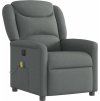 Elektrické masážní polohovací křeslo textil [3303193] (Barva Obláčkově šedá)