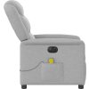 Elektrické masážní polohovací křeslo textil [3303193] (Barva Obláčkově šedá)