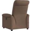 Elektrické masážní polohovací křeslo textil [3303248] (Barva Hnědá)
