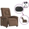 Elektrické masážní polohovací křeslo textil [3303248] (Barva Hnědá)