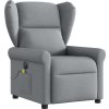 Elektrické masážní polohovací křeslo textil [3303365] (Barva Tmavě šedá)