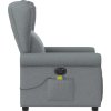 Elektrické masážní polohovací křeslo textil [3303365] (Barva Tmavě šedá)