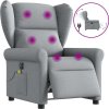 Elektrické masážní polohovací křeslo textil [3303365] (Barva Tmavě šedá)