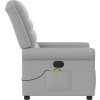 Elektrické masážní polohovací křeslo textil [3303304] (Barva Světle šedá)