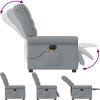 Elektrické masážní polohovací křeslo textil [3303304] (Barva Světle šedá)