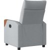 Elektrické polohovací křeslo textil [3323990] (Barva Světle šedá)