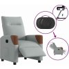 Elektrické polohovací křeslo textil [3323990] (Barva Světle šedá)