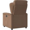 Elektrické polohovací křeslo textil [3303118] (Barva Hnědá)