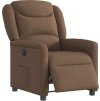 Elektrické polohovací křeslo textil [3303179] (Barva Tmavě hnědá)