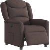 Elektrické polohovací křeslo textil [3303179] (Barva Tmavě hnědá)