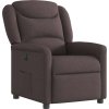 Elektrické polohovací křeslo textil [3303179] (Barva Tmavě hnědá)