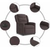 Elektrické polohovací křeslo textil [3303179] (Barva Tmavě hnědá)