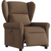 Elektrické polohovací křeslo textil [3303359] (Barva Tmavě hnědá)