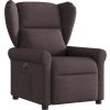 Elektrické polohovací křeslo textil [3303359] (Barva Tmavě hnědá)