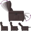 Elektrické polohovací křeslo textil [3303359] (Barva Tmavě hnědá)