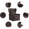 Elektrické polohovací křeslo textil [3303359] (Barva Tmavě hnědá)