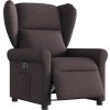 Elektrické polohovací křeslo textil [3303359] (Barva Tmavě hnědá)