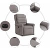 Elektrické polohovací křeslo textil [3303295] (Barva Tmavě šedá)
