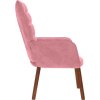 Relaxační křeslo samet [4016814] (Barva Růžová)