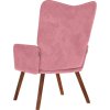 Relaxační křeslo samet [4016814] (Barva Růžová)