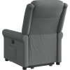 Elektrické zvedací polohovací křeslo textil [3303335] (Barva Tmavě šedá)