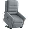Elektrické zvedací polohovací křeslo textil [3303335] (Barva Tmavě šedá)