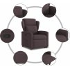 Zvedací polohovací křeslo textil [3303139] (Barva Tmavě hnědá)