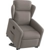 Zvedací polohovací křeslo textil [3303139] (Barva Tmavě hnědá)