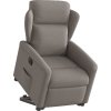 Elektrické zvedací polohovací křeslo textil [3303158] (Barva Hnědá)