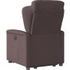 Elektrické zvedací polohovací křeslo textil [3303158] (Barva Hnědá)