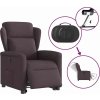 Elektrické zvedací polohovací křeslo textil [3303158] (Barva Hnědá)