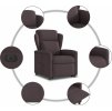 Elektrické zvedací polohovací křeslo textil [3303158] (Barva Hnědá)