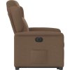 Elektrické zvedací polohovací křeslo textil [3303158] (Barva Hnědá)